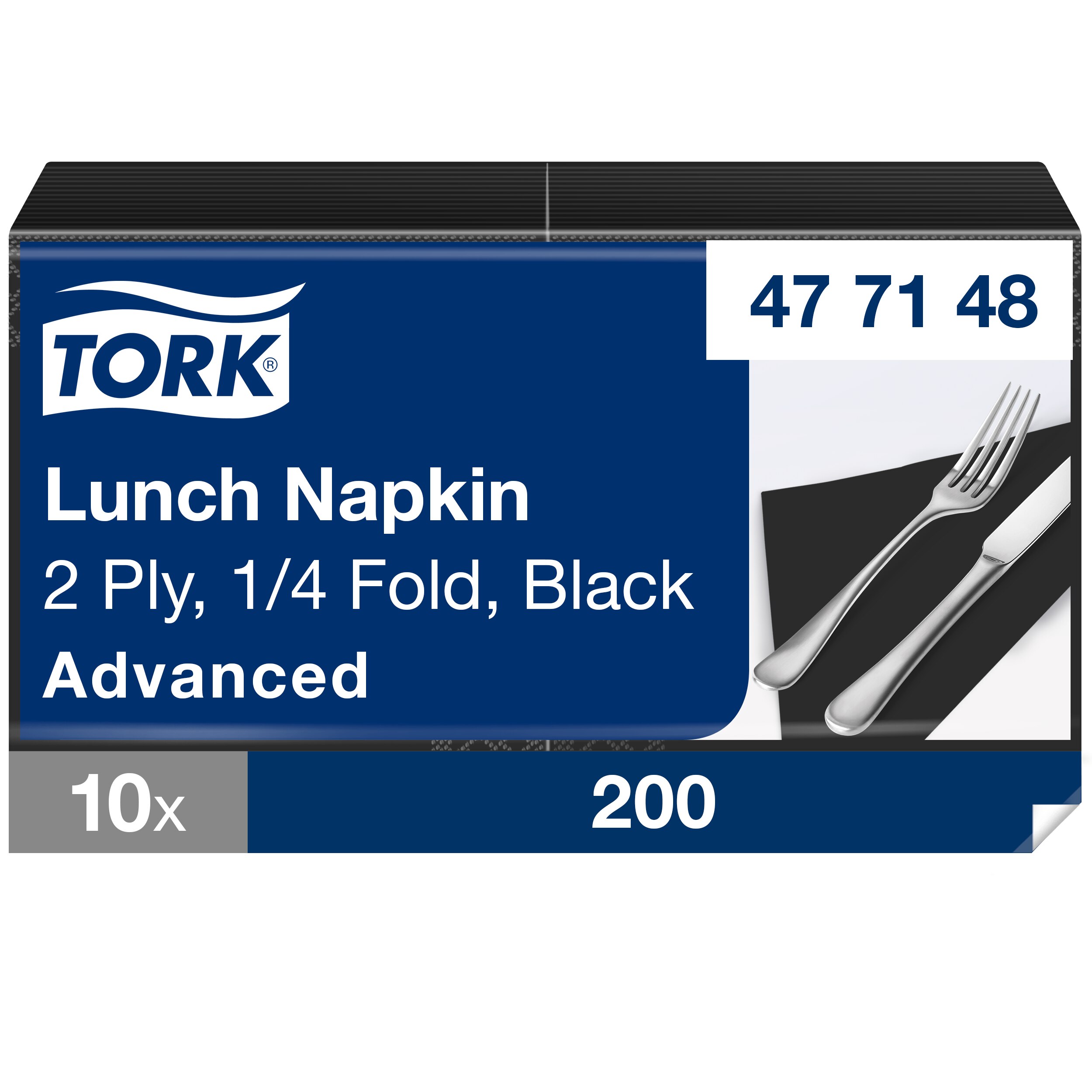 napkins 33x33/200 2-ply black