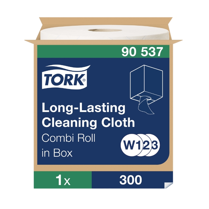 Tork Long-Lasting Nonwoven Cleaning Wipes 1-ply, 25 cm, 114 m, 300 pieces, white
