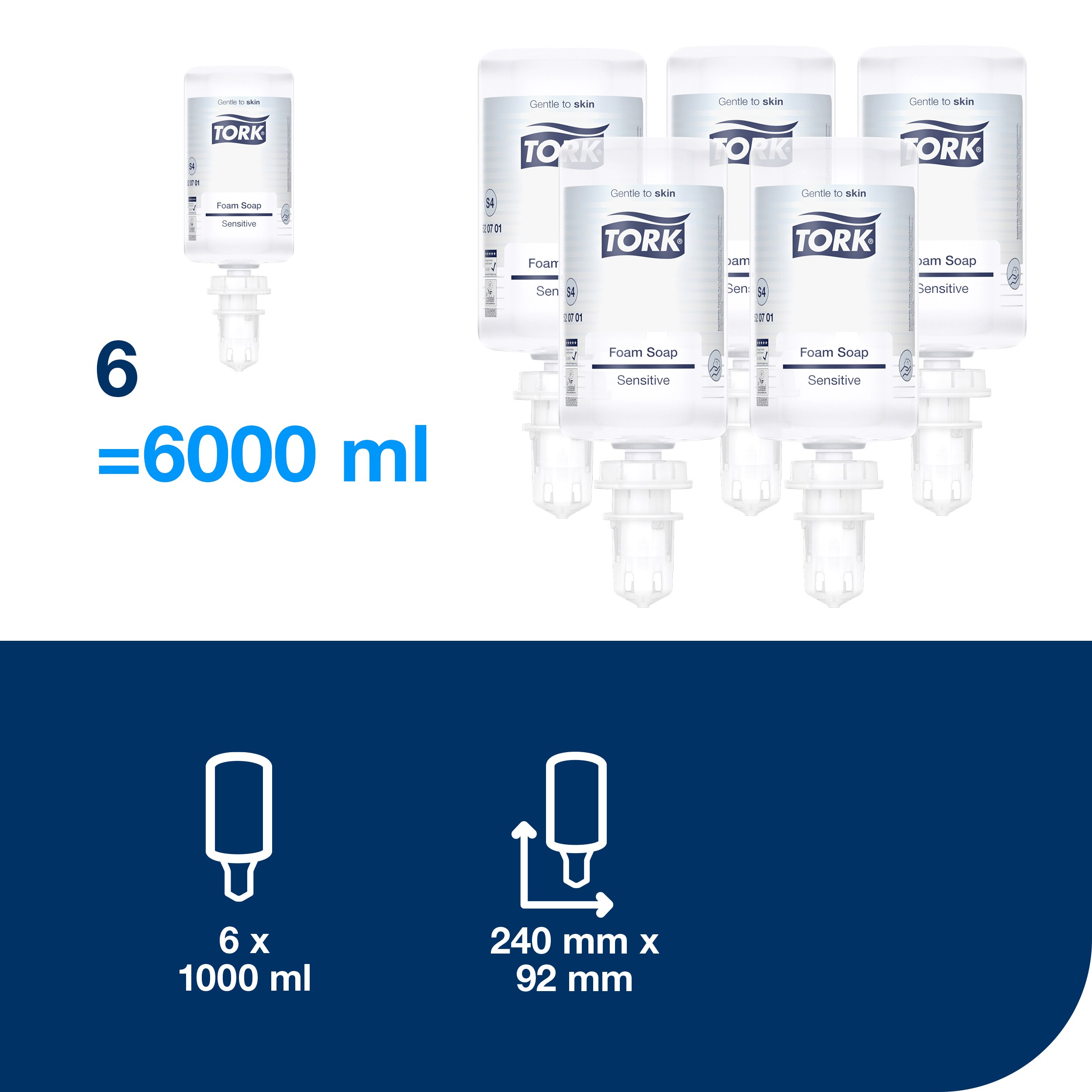mýdlo pěnové pro citlivou pokožku S4, 1 l, čiré