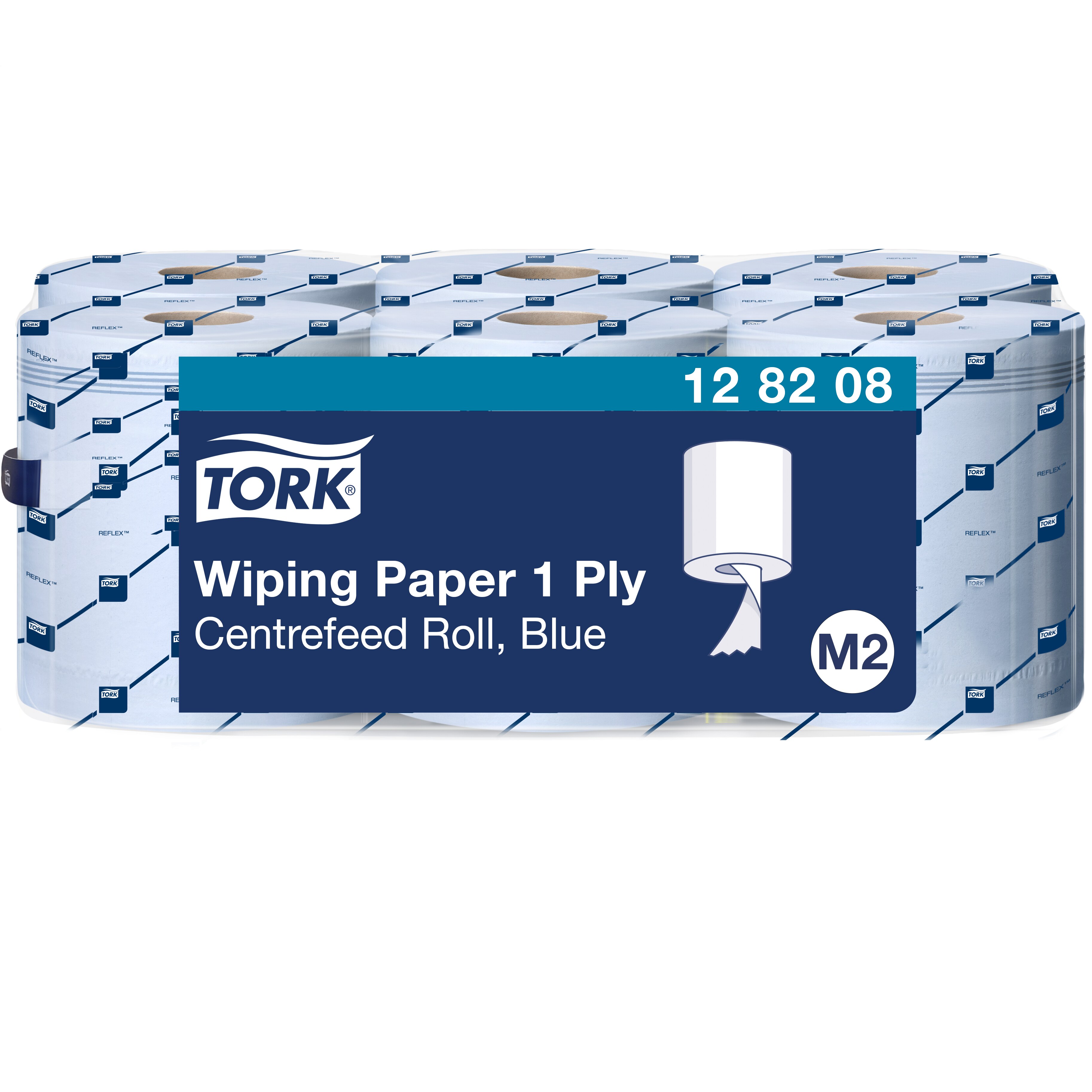 Paper towel roll, 1-ply, blue, M2, 19 cm / 320 m