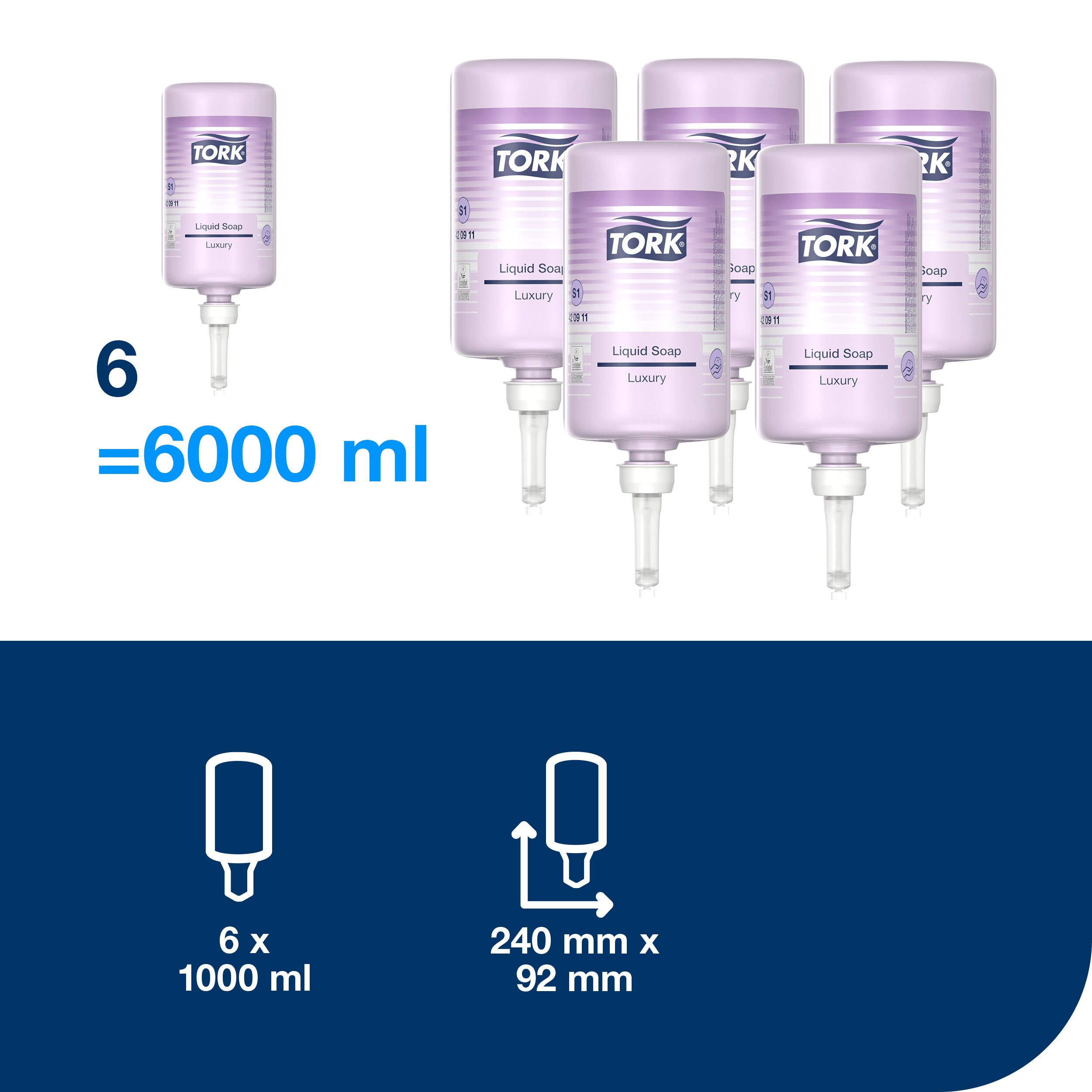 Liquid soap PREMIUM luxury, S1, 1 l = 1000 doses