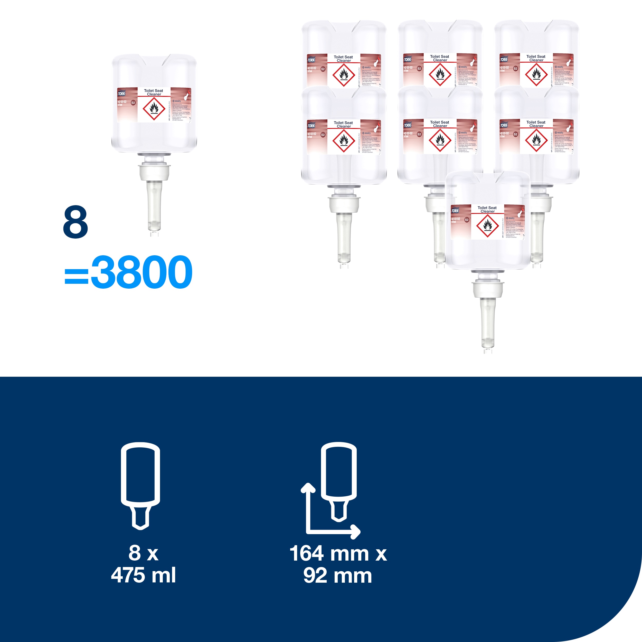 toilet seat cleaner mini S2 475 ml (container 140619 and 140620)