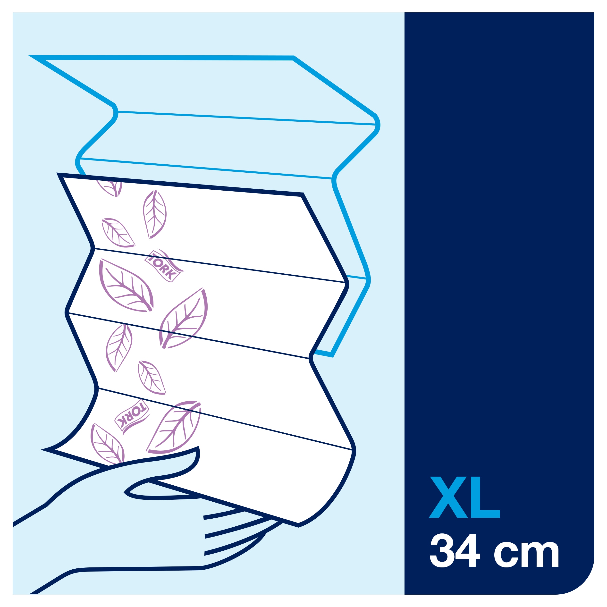 Tork Xpress Extra Soft Multifold Premium 2-ply H2 Paper Towels, 100 sheets, 21.2 x 34 cm