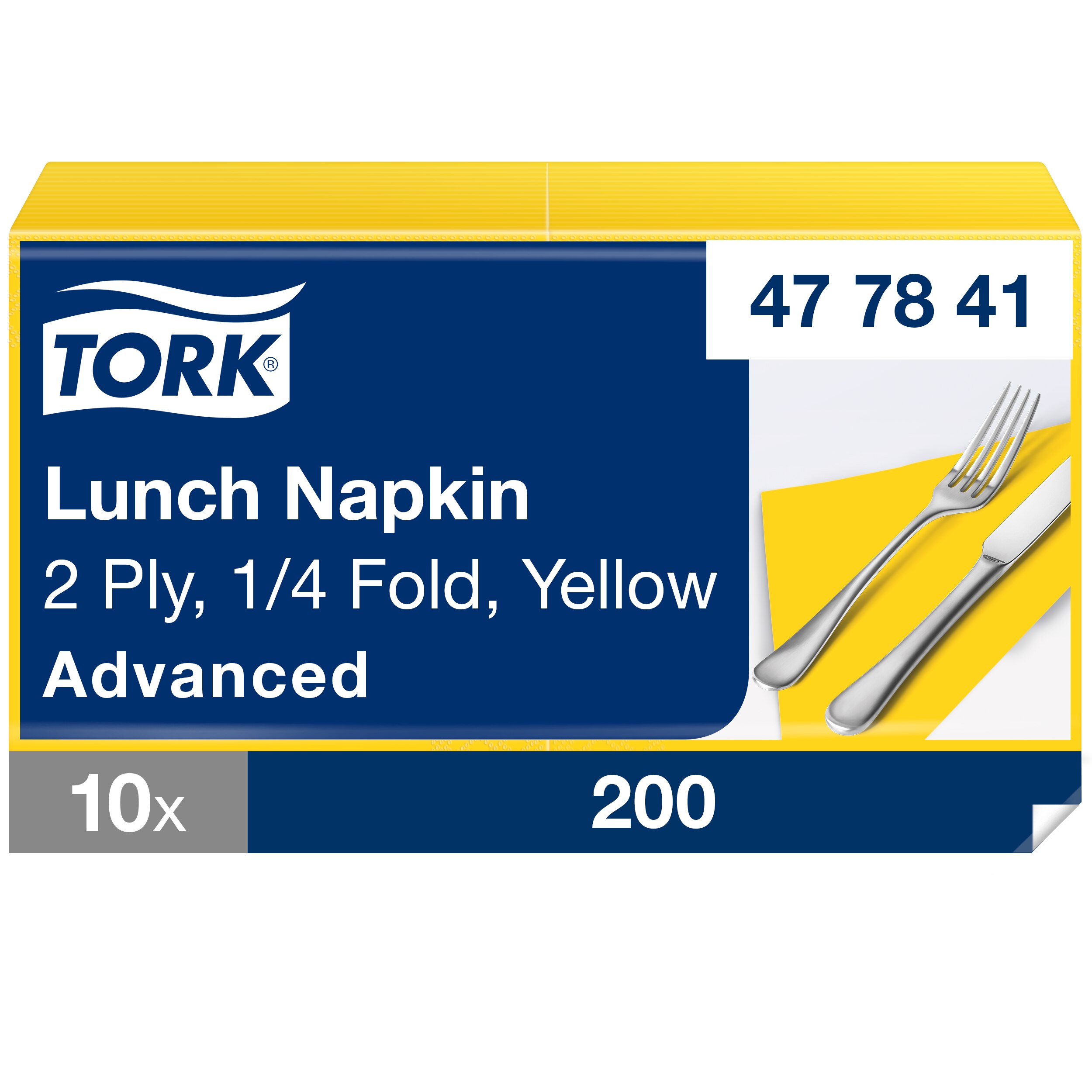 napkin 33x33/200 2-ply yellow