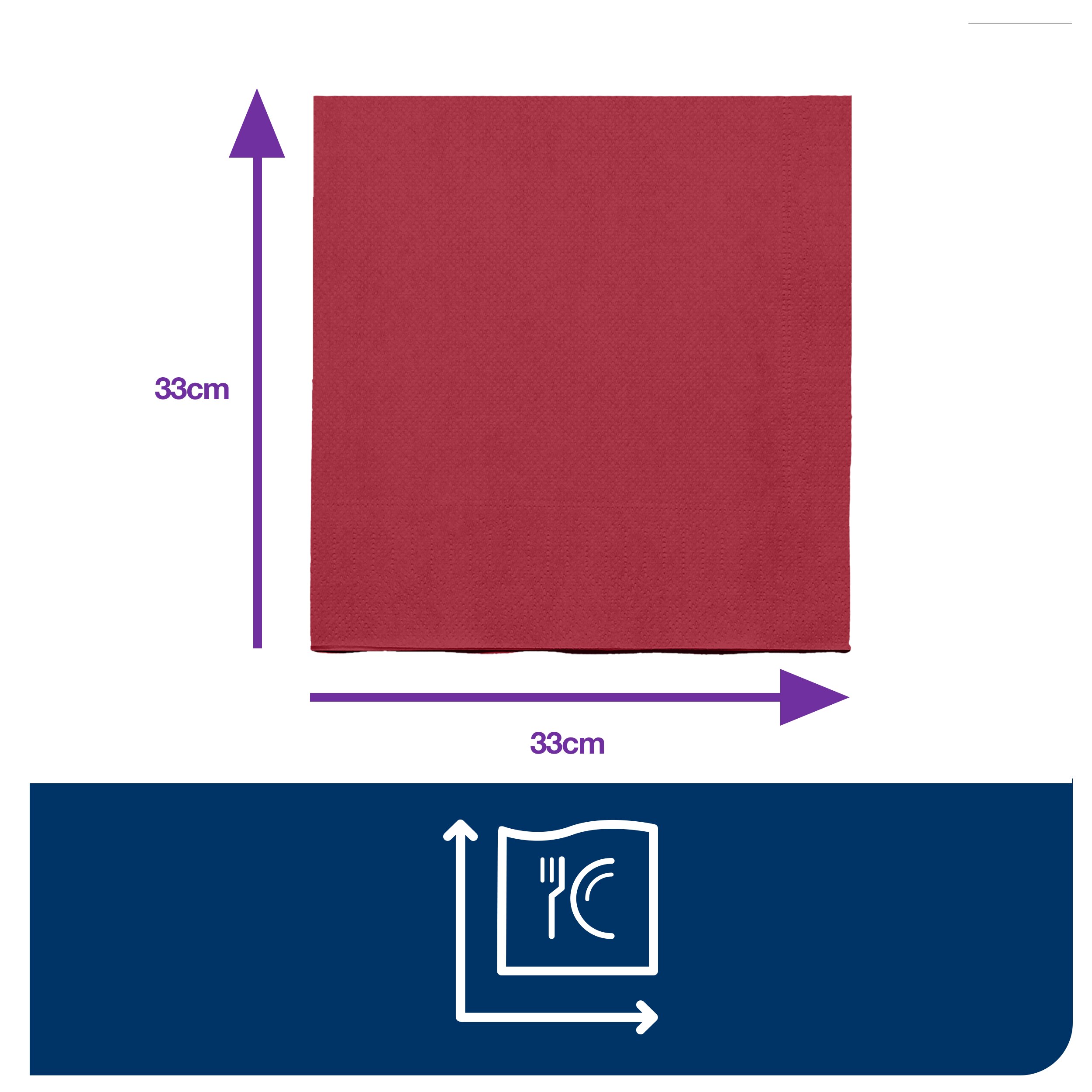 napkin 33x33/200 2-ply bordeaux