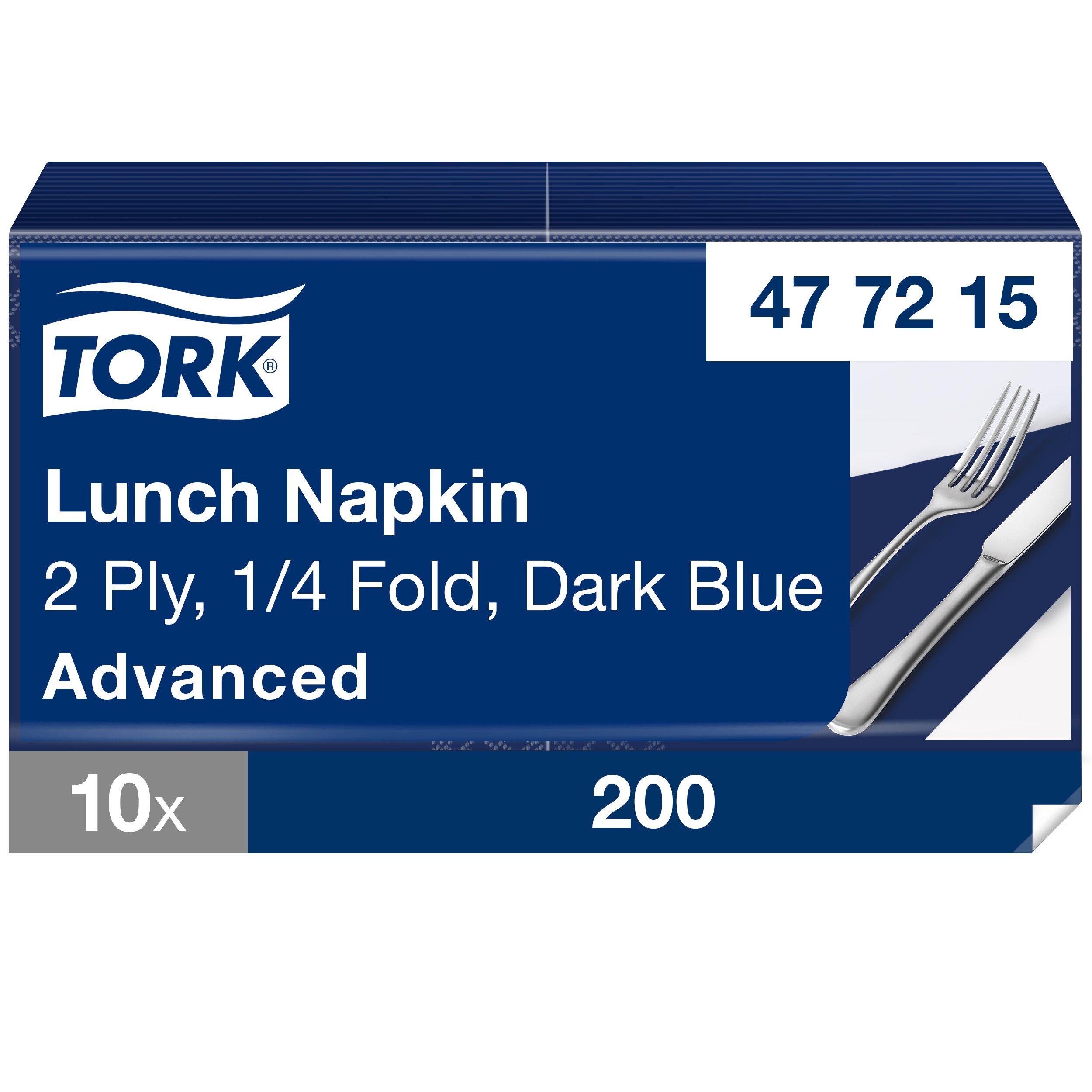 Paper napkins 33 x 33 cm, 2-ply, dark blue, 200 pcs.
