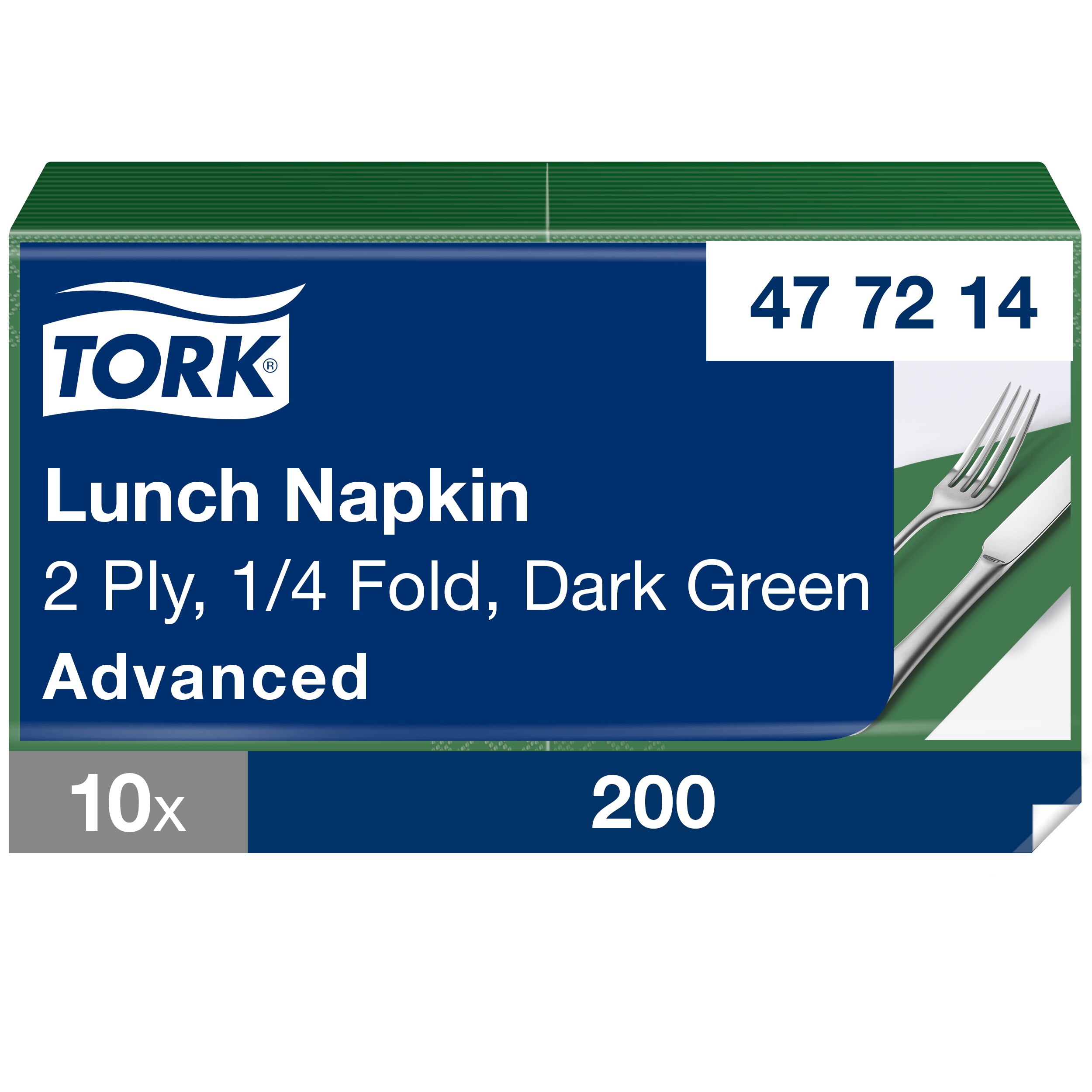 napkin 33x33/200 2-ply dark green