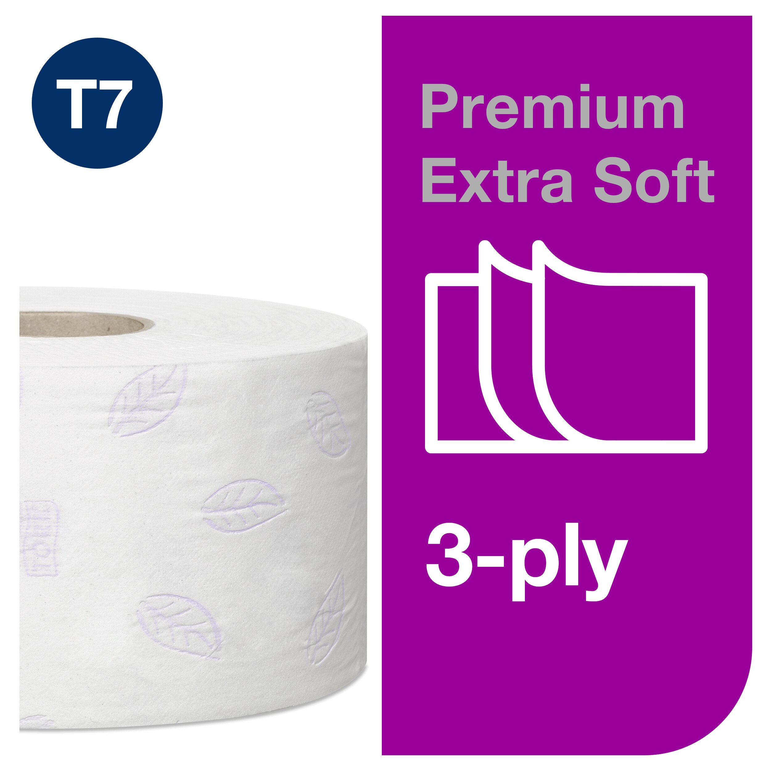 Toilet paper JUMBO MINI Premium 3-ply, roll 120 m, white