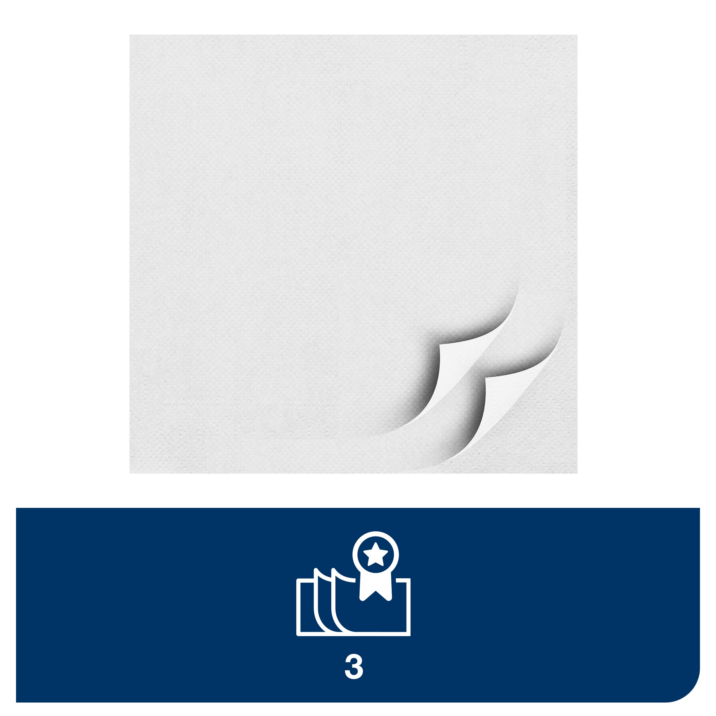Paper napkins 33 x 33 cm, 3-ply, white, 150 pcs.