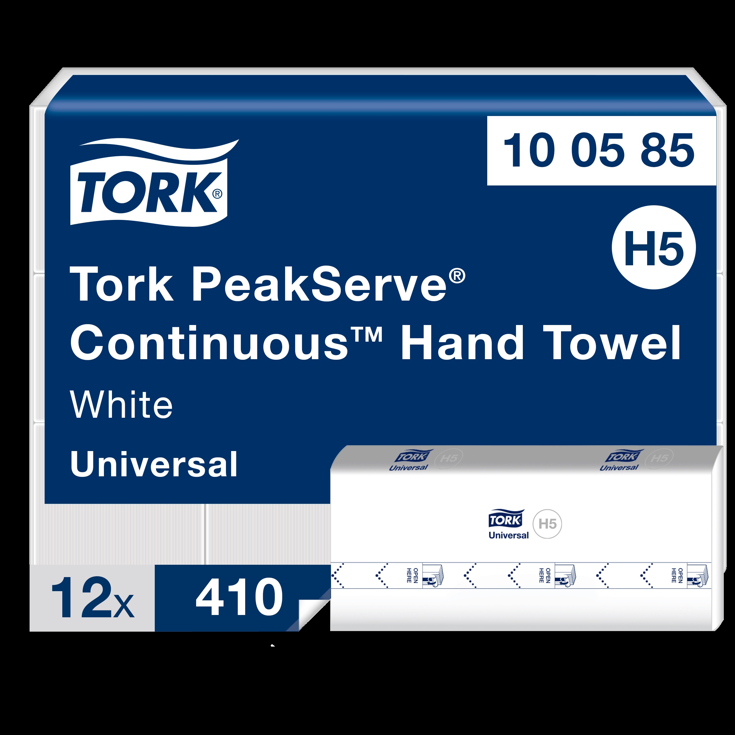 PeakServe paper towels, 1-ply, H5, 20.1 x 22.5cm, 12 x 410 pcs = 4,920 pcs of towels, white