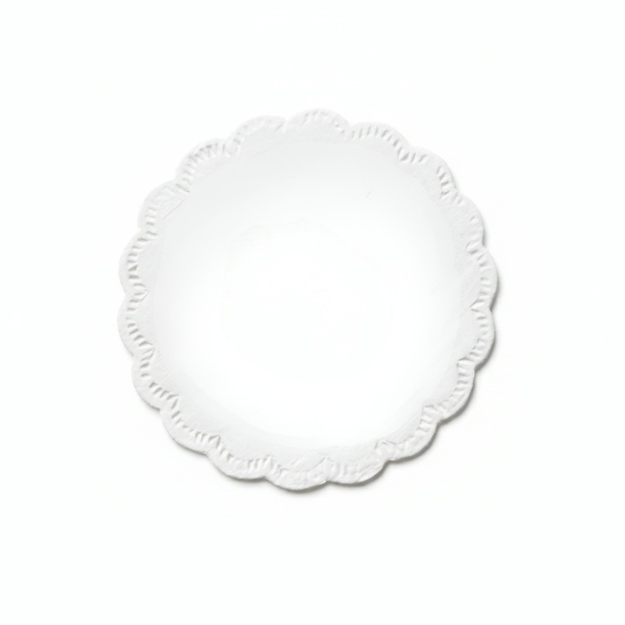 Rosettes 9 cm, 8-row, white, 250pcs