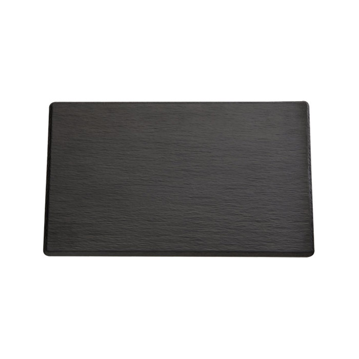 podnos GN 2/4, SLATE, melamin, černá, vzhled břidlice, 53 x 16,2 cm, v. 1,2 cm