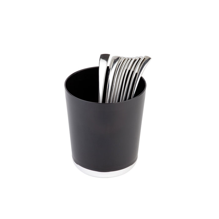 zásobník na příbory/ koš na odpadky stolní 1,3l plast černý