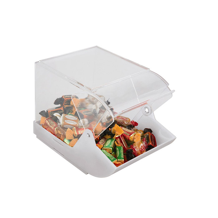 candy tray 23x14x15.5cm white acrylic