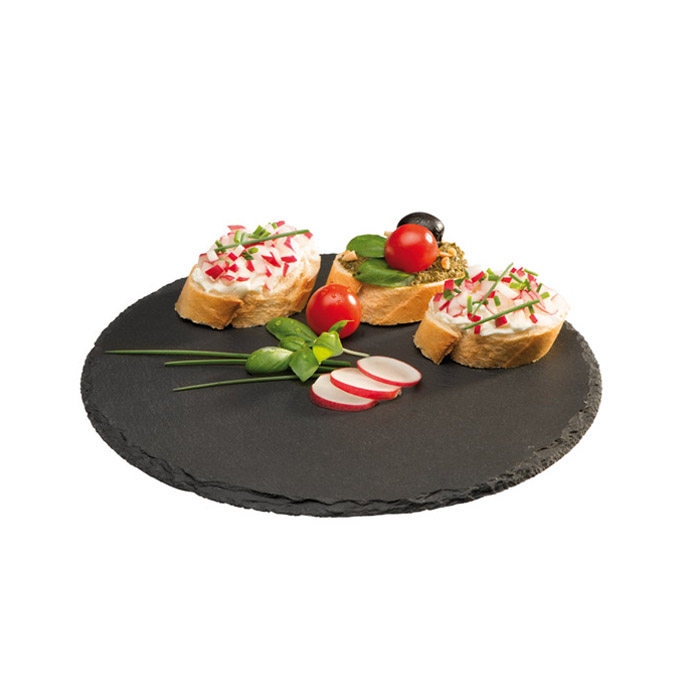 Slate tray, diameter 28 cm, thickness 4-7 mm