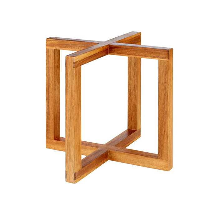 stojan bufetový WOOD, dřevo, 20 x 20 cm, v. 17,5 cm