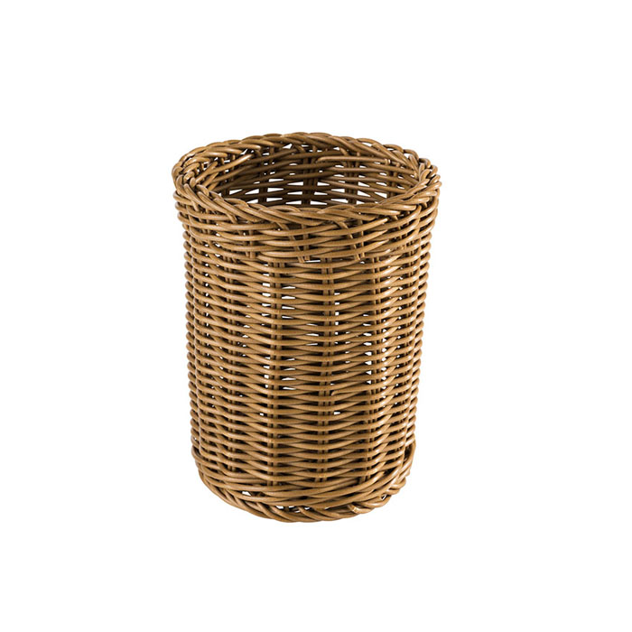 zásobník na příbory, ECONOMIC, polypropylen, hnědá, pr. 12 cm, v. 15 cm