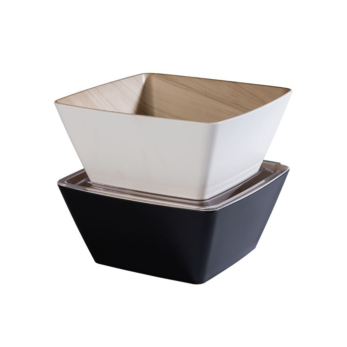 bowl Frida 25x25 cm white-brown, melamin