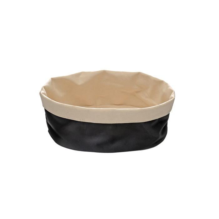 pastry basket 20x15 cm beige/black
