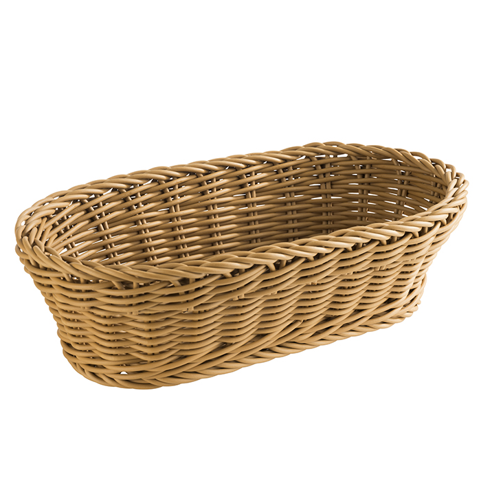 Profi Line baguette basket 28x16x8 cm oval PP, light brown