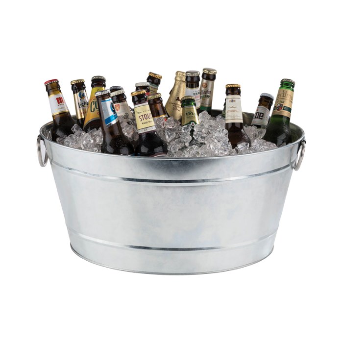 galvanized bottle tray 50x32 cm 18 l