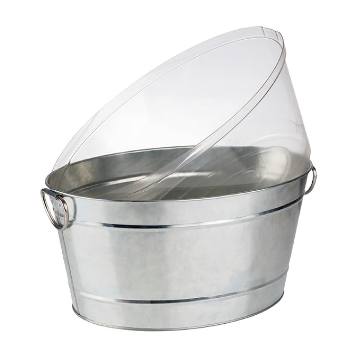 galvanized bottle tray 50x32 cm 18 l