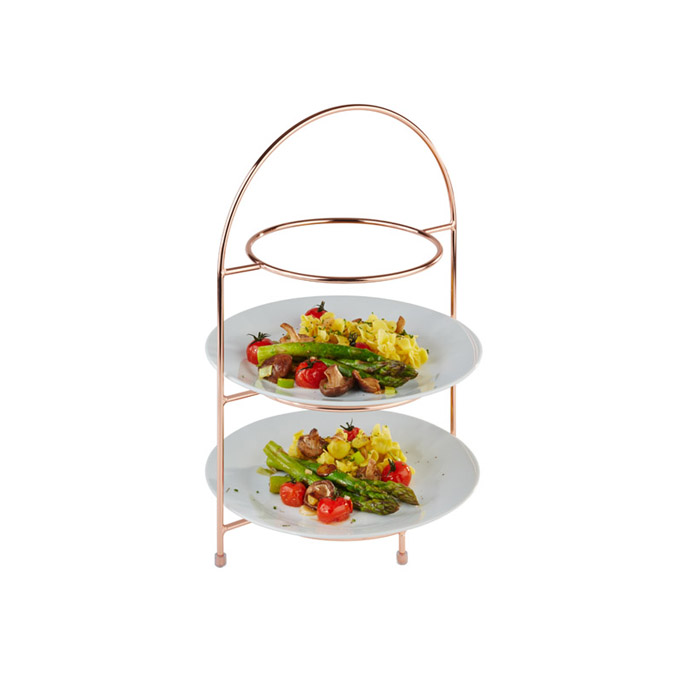 serving stand 29x19.5cm v. 43cm, copper