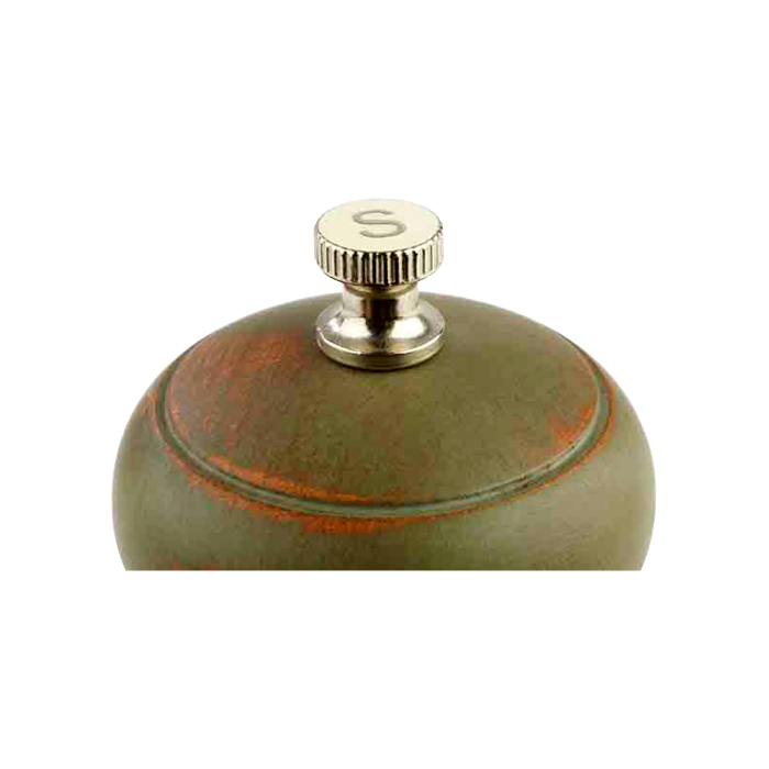 salt mill 15 cm green rustic