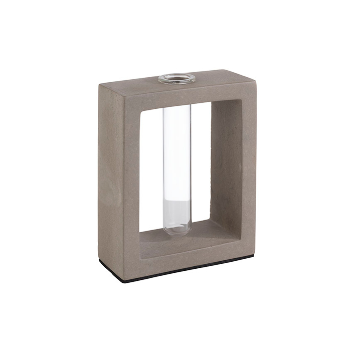 váza ELEMENT 10 x 4,5cm, se skleněnou vložkou (2ks)