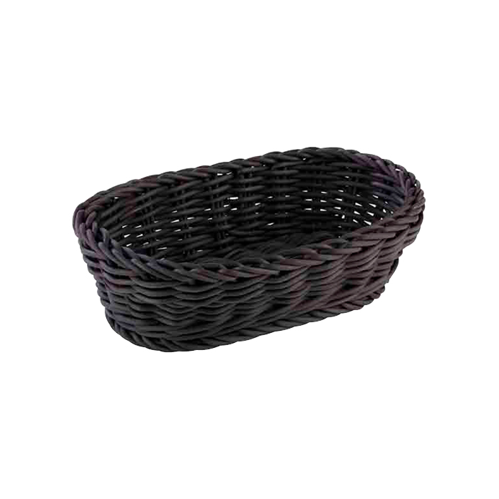 bread basket Profi line 19x12cm h.6cm polypropylene black