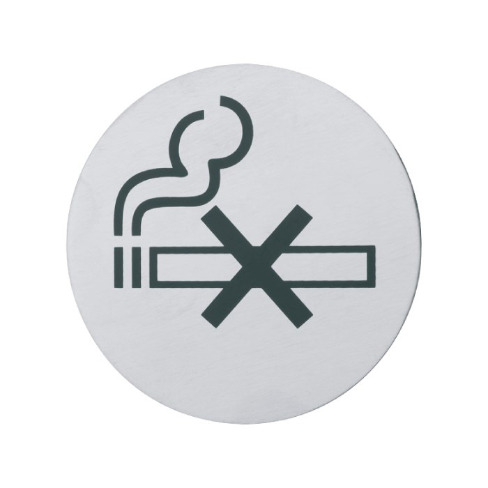 orientační značení "nekouřit" nerez, 7,5 cm