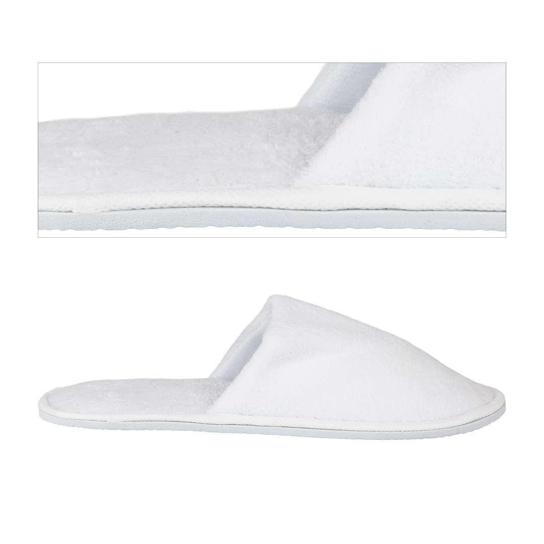Hotelové pantofle HOTEL Exclusive bílé, zavřené, 29 cm.