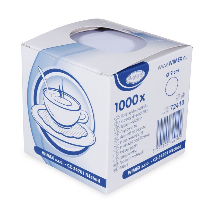rozetky 9cm/1000ks/1-vr. bílé