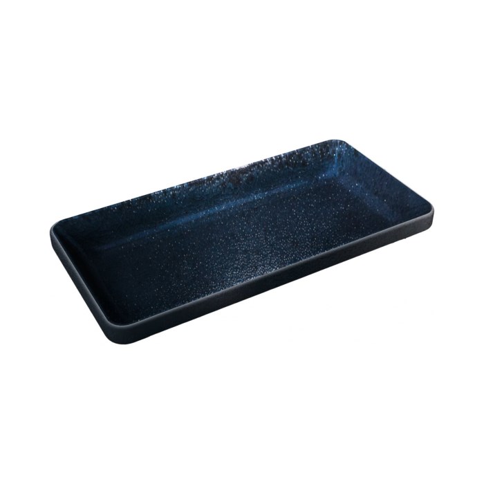NARA Schale flach eckig schwarz 18x9cm*