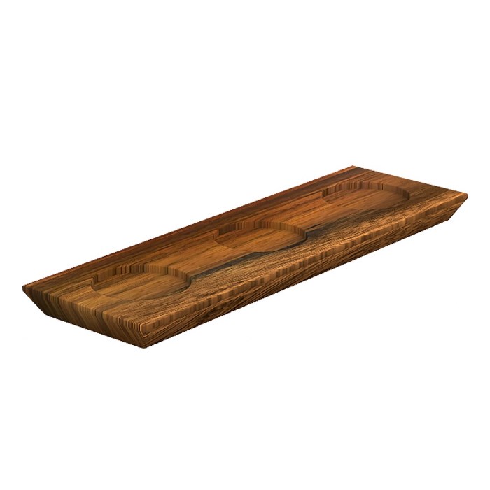 Servierbrett schmal 32x11cm mit 3 Vertiefungen