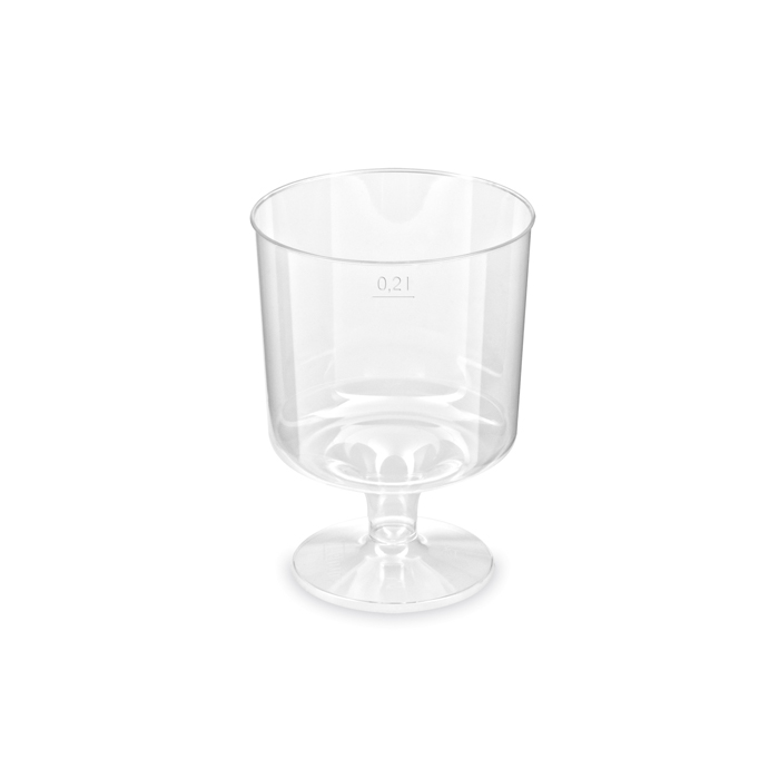 pohárek krystal 0,2l  / 10ks na víno/na stopce (PS)
