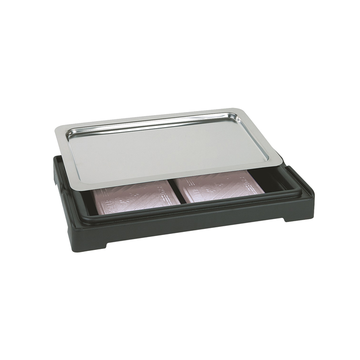 buffet display case 4-piece black