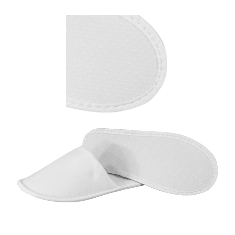 slippers STANDARD white closed 28 cm with white dot sole