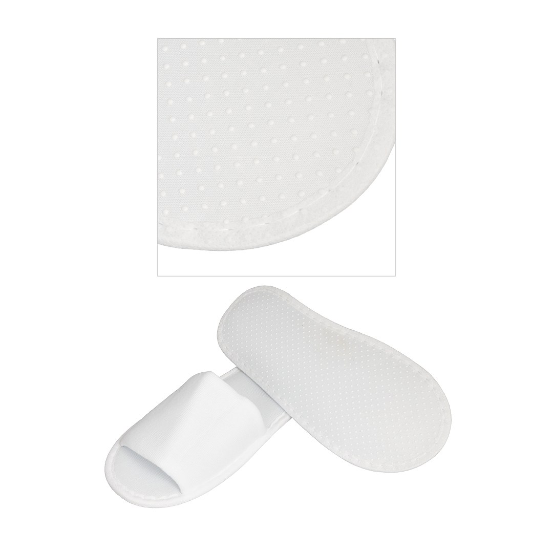 slippers STANDARD white open 28 cm with white dot sole