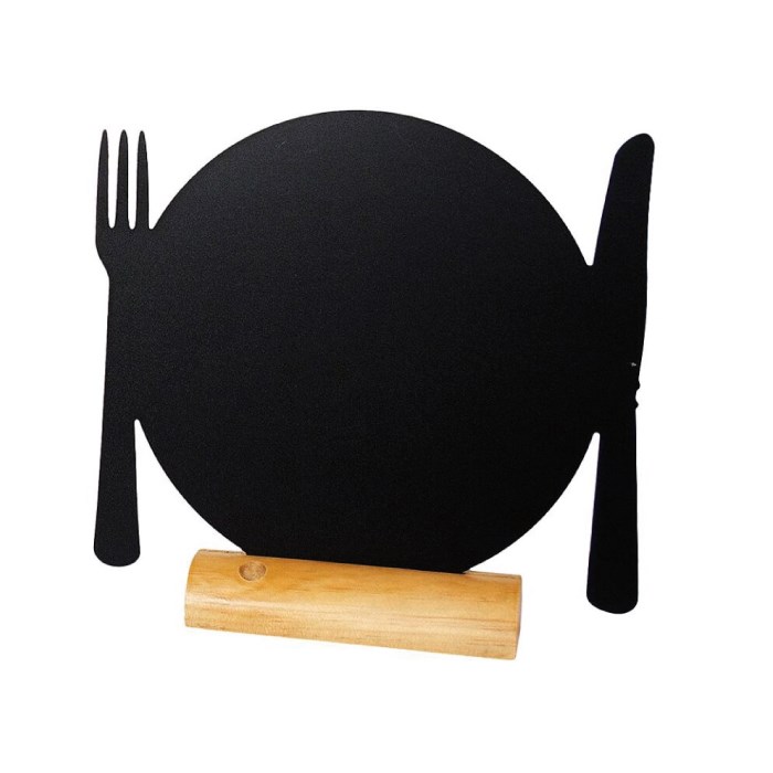 tabule popisovací stolní s dřevěným stojánkem a popisovačem, PLATE