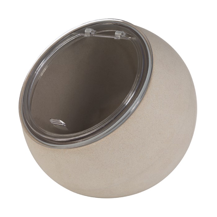 miska MOON, melamin, šedá, pr. 19 cm, v. 17,5 cm, 0,8 l, vč.  víčka