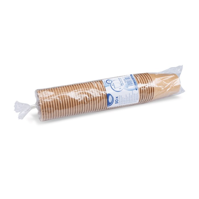 Brown paper cup 200ml, 50 pcs