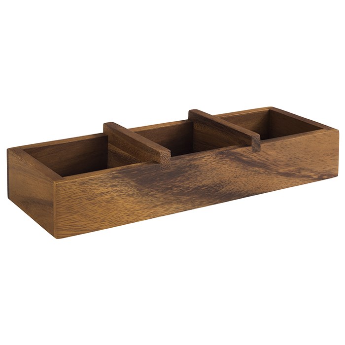 box dřevěný  "TABLE" 3 dílný 23,5 x 8,5 x 4,5cm