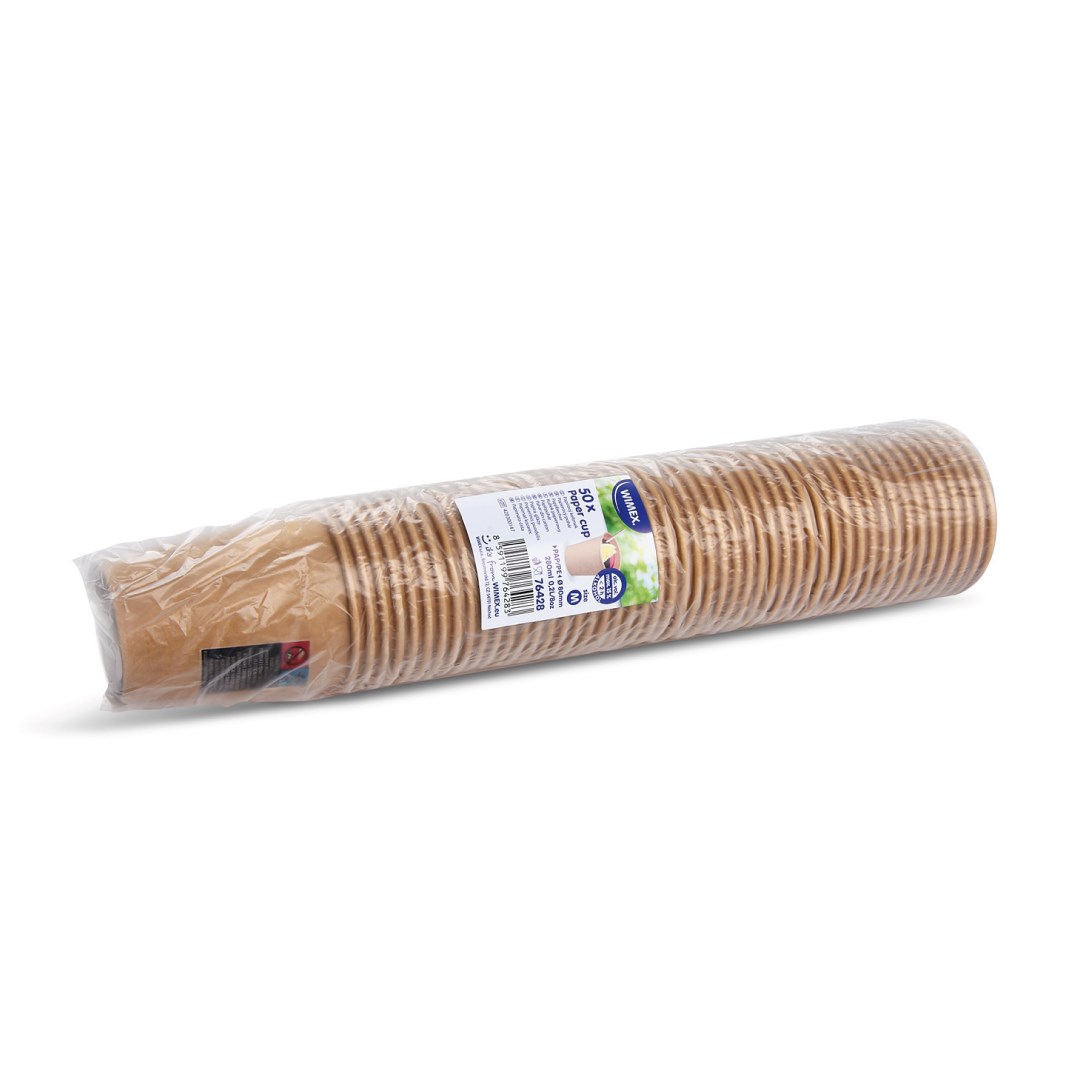 Brown paper cup 280 ml, 50 pcs