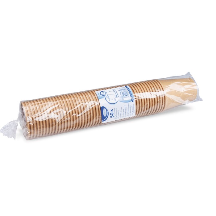 Brown paper cup 280 ml, 50 pcs