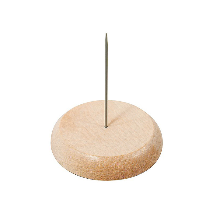 receipt spike 1 point, wooden base, h. 11 cm