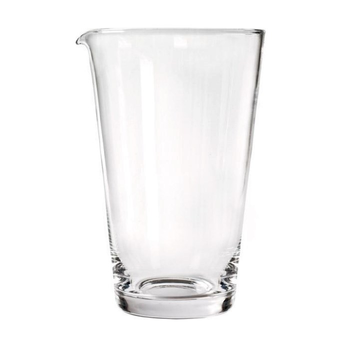 mixing glas with lip