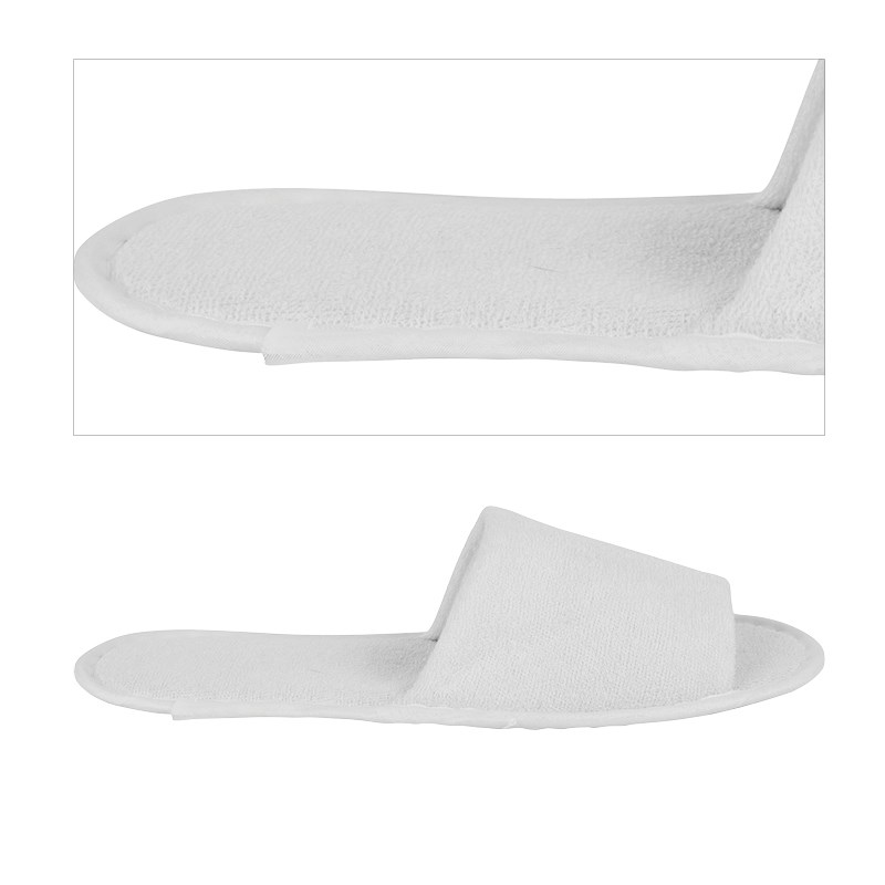 Hotel slippers LIGHT white, open