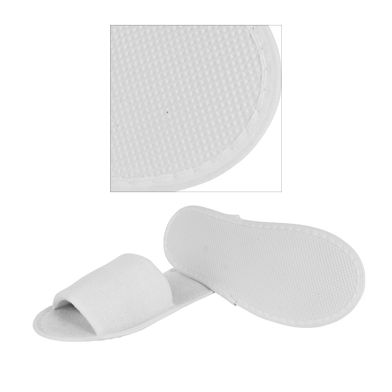 Hotel slippers LIGHT white, open