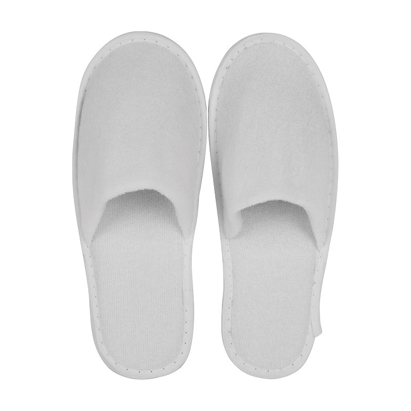 Hotel slippers LIGHT white, closed